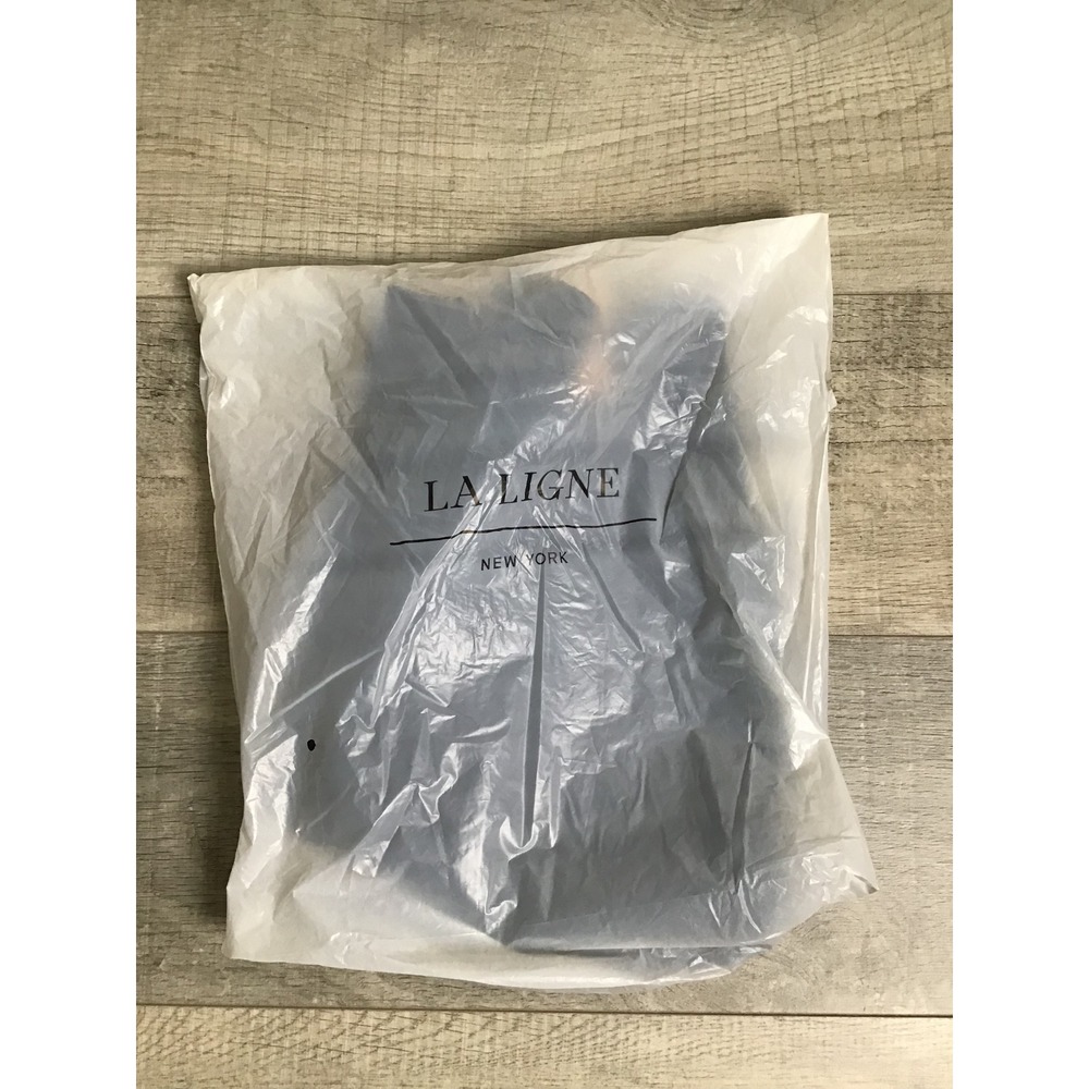 La Ligne Women's Navy Wide Leg Cargo Pockets Alba Pant Size 14 NWT - Picture 9 of 9